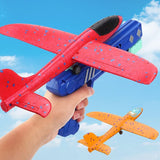 Avião Planador Com Lançador - Brinquedo Aeronave Voadora