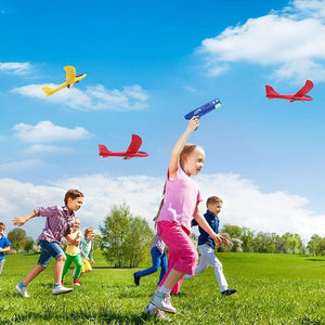 Avião Planador Com Lançador - Brinquedo Aeronave Voadora