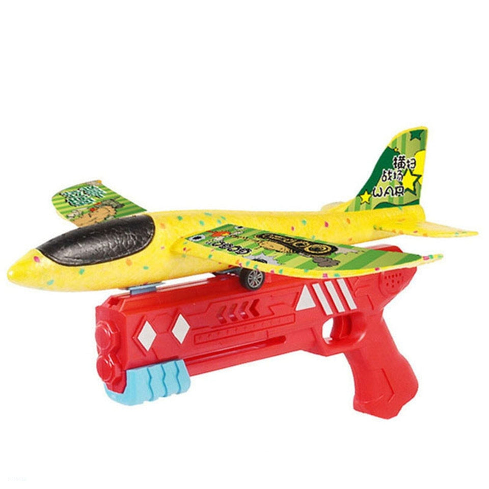 Avião Planador Com Lançador - Brinquedo Aeronave Voadora