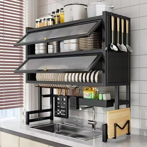 Escorredor de Louças Decoteam Com 2 Andares em Aço Inox